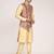 Men's printed silk kurta jacket set