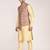 Men's printed silk kurta jacket set