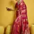 Red color satin silk blend handloom weaving saree