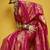 Red color satin silk blend handloom weaving saree