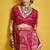 Red color satin silk blend handloom weaving saree
