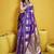 Violet color satin silk blend handloom weaving saree
