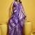 Violet color satin silk blend handloom weaving saree