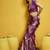 Purple color satin silk blend handloom weaving saree