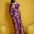 Purple color satin silk blend handloom weaving saree
