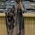 Floral printed cotton round neck black  kurta trouser & dupatta set