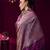 Dark magenta satin linen handloom weaving silk blend saree