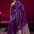 Purple satin linen handloom weaving silk blend saree