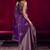 Purple satin linen handloom weaving silk blend saree