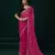 Pink net sequence emboidery festive saree with unstitched blouse piece