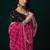 Pink soft net sequence emboidery designer party wear festive saree with unstitched blouse piece