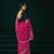 Pink soft net sequence emboidery designer party wear festive saree with unstitched blouse piece