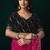 Pink soft net sequence emboidery designer party wear festive saree with unstitched blouse piece