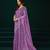 Lavender  soft net sequence emboidery designer party wear festive saree with unstitched blouse piece