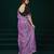 Lavender  soft net sequence emboidery designer party wear festive saree with unstitched blouse piece