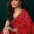 Red  soft net sequence emboidery designer party wear festive saree with unstitched blouse piece