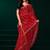 Red  soft net sequence emboidery designer party wear festive saree with unstitched blouse piece