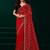 Red  soft net sequence emboidery designer party wear festive saree with unstitched blouse piece