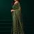 Green  soft net sequence emboidery designer party wear festive saree with unstitched blouse piece