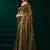 Mehendi  soft net sequence emboidery designer party wear festive saree with unstitched blouse piece