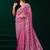 Baby pink  soft net sequence emboidery designer party wear festive saree with unstitched blouse piece