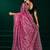 Baby pink  soft net sequence emboidery designer party wear festive saree with unstitched blouse piece