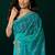 Rama  soft net sequence emboidery designer party wear festive saree with unstitched blouse piece
