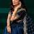 Blue  soft net sequence emboidery designer party wear festive saree with unstitched blouse piece