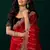 Red net sequence emboidery festive saree with unstitched blouse piece