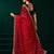 Red  soft net sequence emboidery designer party wear festive saree with unstitched blouse piece