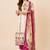 printed maslin kurta set with sequence work dupatta & rayon pant