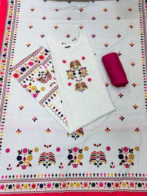 printed maslin kurta set with sequence work dupatta & rayon pant 3