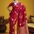 satin silk blend handloom weaving saree in red