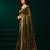 Olive  soft net sequence emboidery designer party wear festive saree with unstitched blouse piece