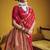 satin silk blend handloom weaving saree in red