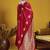 satin silk blend handloom weaving saree in red