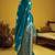 satin silk blend handloom weaving saree in aqua blue