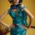 satin silk blend handloom weaving saree in aqua blue