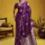 satin silk blend handloom weaving saree in purple