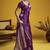 satin silk blend handloom weaving saree in purple