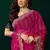 Rani pink  soft net sequence emboidery designer party wear festive saree with unstitched blouse piece