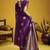 satin silk blend handloom weaving saree in purple