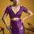 satin silk blend handloom weaving saree in purple