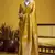 satin silk blend handloom weaving saree in mustard yellow