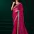 Rani pink  soft net sequence emboidery designer party wear festive saree with unstitched blouse piece