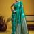 satin silk blend handloom weaving saree in sea green
