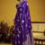 satin silk blend handloom weaving saree in violet