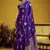 satin silk blend handloom weaving saree in violet