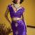 satin silk blend handloom weaving saree in violet