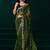 Green  soft net sequence emboidery designer party wear festive saree with unstitched blouse piece
